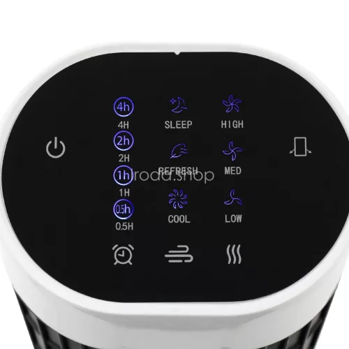 Home TWFR100B oszlopventilátor, 45 W, 3 sebességfokozat, távirányító, kikapcsolás időzítés, oszcillálás, nagy méretű kijelző