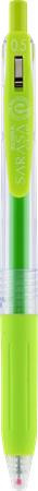 Zseléstoll, 0,33 mm, nyomógombos, ZEBRA "Sarasa Clip", világoszöld