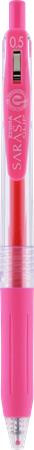 Zseléstoll, 0,33 mm, nyomógombos, ZEBRA "Sarasa Clip", rózsaszín