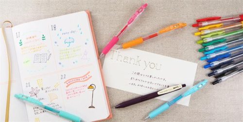 Zseléstoll, 0,33 mm, nyomógombos, ZEBRA "Sarasa Clip", narancs