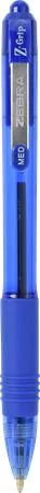 Golyóstoll, 0,27 mm, nyomógombos, ZEBRA "Z-Grip", kék