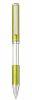 Golyóstoll, 0,24 mm, teleszkópos, tea zöld színű tolltest, ZEBRA "SL-F1", kék