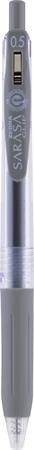 Zseléstoll, 0,33 mm, nyomógombos, ZEBRA "Sarasa Clip", szürke