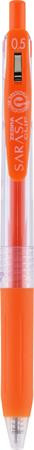 Zseléstoll, 0,33 mm, nyomógombos, ZEBRA "Sarasa Clip", vérnarancs