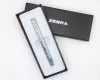 Golyóstoll, 0,24 mm, teleszkópos, ezüst színű tolltest, ZEBRA "SL-F1", kék