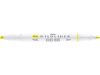 Szövegkiemelő, 1,0/3,5 mm, kétvégű, ZEBRA "Mildliner Fluorescent", sárga