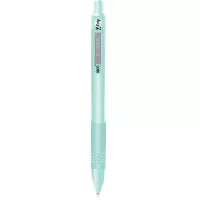   Golyóstoll, 0,27 mm, nyomógombos, zöld tolltest, ZEBRA "Z-Grip Pastel", kék