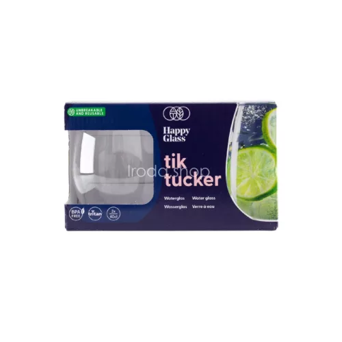 HappyGlass Tik Tucker törhetetlen öblös vizespohár, 40 cl, BPA mentes, élelmiszeripari minőség, 2 db / szett