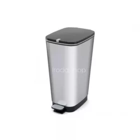   Pedálos szemetes, fémhatású, 45 l, CURVER "Chic", ezüst