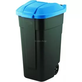 Görgős szemetes, műanyag, 110l, CURVER, kék/fekete