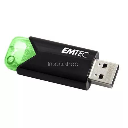 Pendrive, 64GB, USB 3.2, EMTEC "B110 Click Easy", fekete-zöld