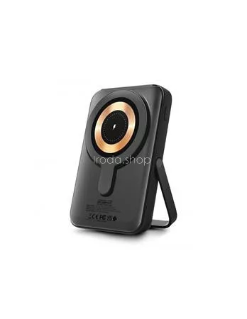 Power bank, mágneses (vezeték nélküli), 10.000mAh, URBAN FACTORY, szénfekete