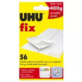  Ragasztó négyzetek, kétoldalú, 56 db, UHU "Fix", fehér