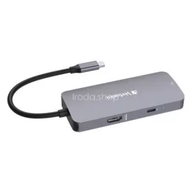   USB elosztó-HUB, USB-C PD/1xHDMI/1xRJ45/2xUSB-A 3.2 Gen1, VERBATIM