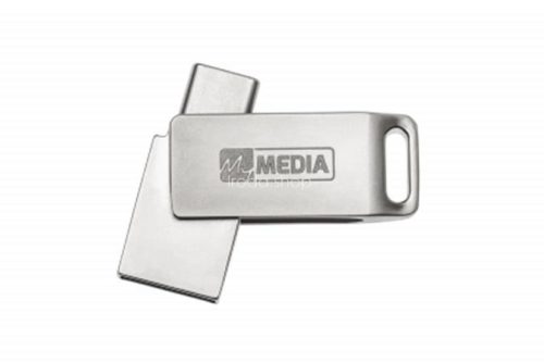 Pendrive, 32GB, USB 3.2 Gen1 + USB-C, alumínium ház, MYMEDIA "Dual" (by VERBATIM)