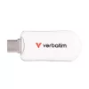 Pendrive, 128GB, USB-C 3.2 Gen1, VERBATIM "Plectra", fehér