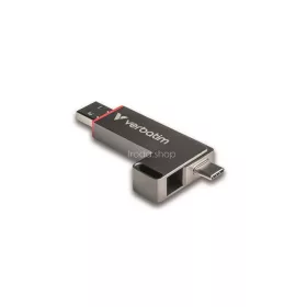   Pendrive, 512GB, USB-A/C 3.2 Gen1, VERBATIM "Dual QuickStick", fekete