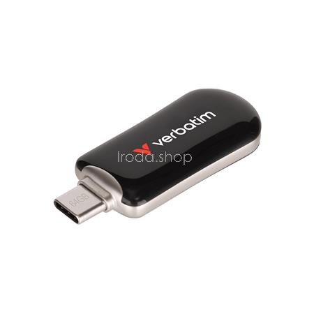 Pendrive, 64GB, USB-C 3.2 Gen1, VERBATIM "Plectra", fekete
