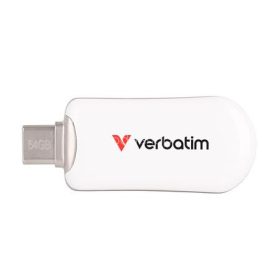   Pendrive, 64GB, USB-C 3.2 Gen1, VERBATIM "Plectra", fehér