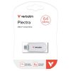 Pendrive, 64GB, USB-C 3.2 Gen1, VERBATIM "Plectra", fehér