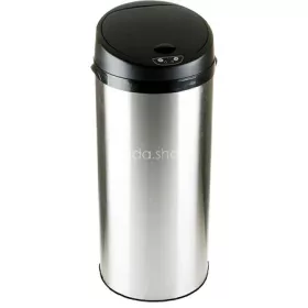   Szenzoros szemetes, rozsdamentes acél, kör alakú, 30 l, ezüst-fekete