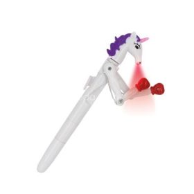   Unikornis golyóstoll, 1 mm, LED fénnyel, WEDO "Lucky Punch", kék