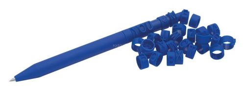 Zseléstoll, nyomógombos, kirakós, 2 db, WEDO "Letter Pen Puzzle", kék