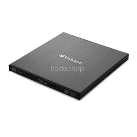  Blu-ray író, (külső meghajtó), 4K Ultra HD, USB 3.1 GEN 1 USB-C, VERBATIM "Slimline"