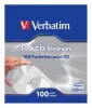 CD/DVD boríték, papír, ablakos, bebújtatós fül, VERBATIM, fehér