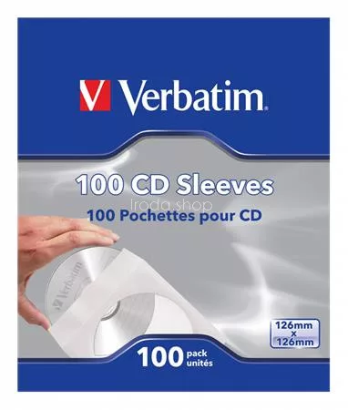 CD/DVD boríték, papír, ablakos, bebújtatós fül, VERBATIM, fehér
