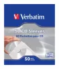 CD/DVD boríték, papír, ablakos, bebújtatós fül, VERBATIM, fehér