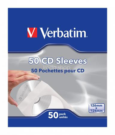 CD/DVD boríték, papír, ablakos, bebújtatós fül, VERBATIM, fehér