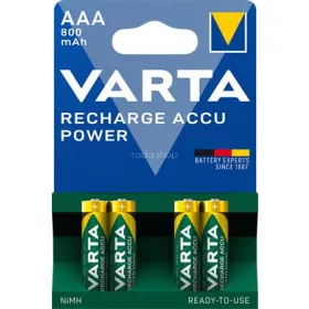   Tölthető elem, AAA mikro, 4x800 mAh, előtöltött, VARTA "Power"
