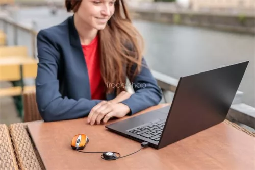 Egér, vezetékes, optikai, kisméret, USB, VERBATIM "Go Mini", ezüst-lávaszínű