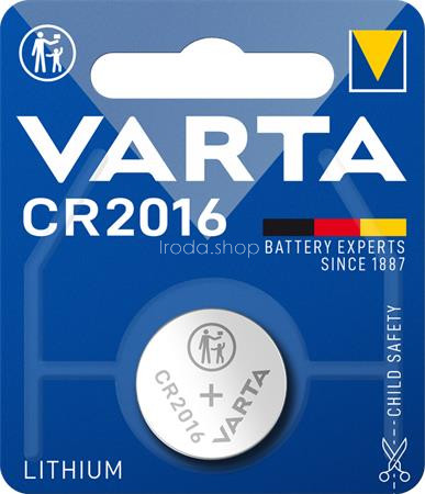 Gombelem, CR2016, 1 db, VARTA