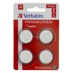 Gombelem, CR2450, 4 db, VERBATIM "Premium"