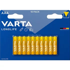   Elem, AAA mikro, 10 db, műanyagmentes, VARTA "Longlife"