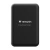 Power bank, külső akkumulátor, mágneses, 20.000mAh, kitámasztó, VERBATIM "Charge n Go Essentials", fekete
