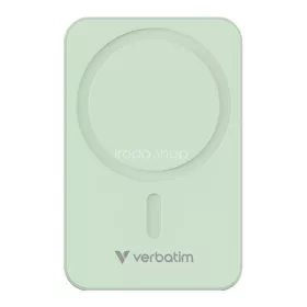   Power bank, mágneses (vezeték nélküli), 20.000mAh, VERBATIM "Charge n Go Essentials", zöld