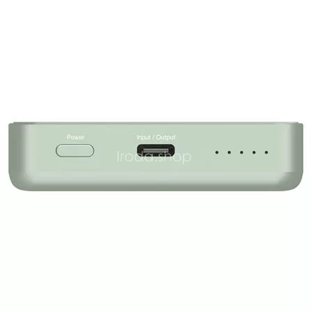 Power bank, mágneses (vezeték nélküli), 10.000mAh, VERBATIM "Charge n Go Essentials", zöld