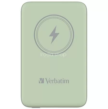 Power bank, mágneses (vezeték nélküli), 10.000mAh, VERBATIM "MCP-10, zöld