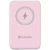 Power bank, mágneses (vezeték nélküli), 10.000mAh, VERBATIM "MCP-10, rózsaszín