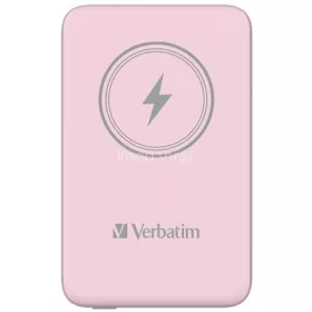   Power bank, mágneses (vezeték nélküli), 10.000mAh, VERBATIM "MCP-10, rózsaszín