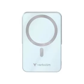   Power bank, mágneses (vezeték nélküli), 10.000mAh, VERBATIM "Charge n Go", kék