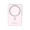 Power bank, mágneses (vezeték nélküli), 10.000mAh, VERBATIM "Charge n Go", rózsaszín