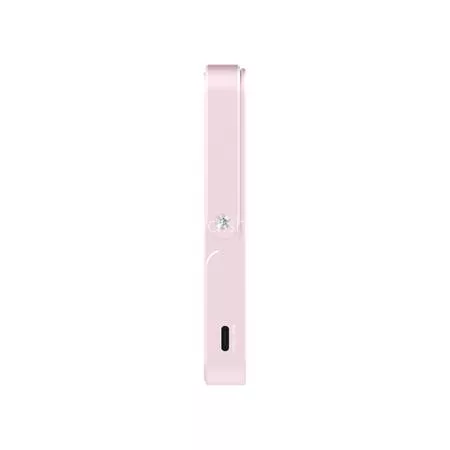 Power bank, mágneses (vezeték nélküli), 10.000mAh, VERBATIM "Charge n Go", rózsaszín