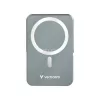 Power bank, mágneses (vezeték nélküli), 10.000mAh, VERBATIM "Charge n Go", szürke
