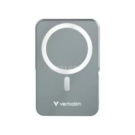   Power bank, mágneses (vezeték nélküli), 10.000mAh, VERBATIM "Charge n Go", szürke