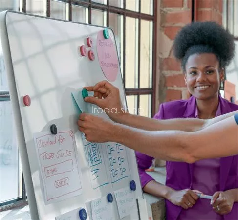 Korong mágnes, fehértáblához, 38 mm, 4 db, NOBO, fekete