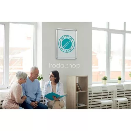 Posztertábla, fali, A3 méret, alumínium keret, NOBO "Essence"